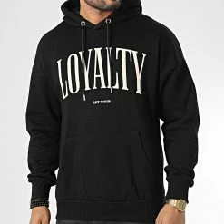 Coupon 😀 Sweat Capuche LL689 Noir de Ikao 🧨