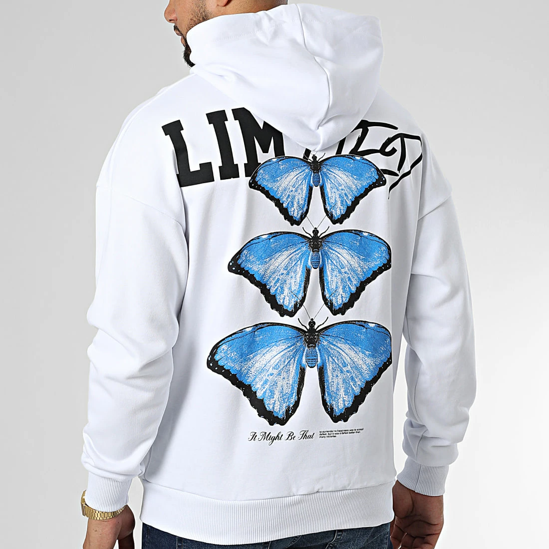 Remise ⭐ Sweat Capuche LL692 Blanc de Ikao ⭐ 3 Remise ⭐ Sweat Capuche LL692 Blanc de Ikao ⭐