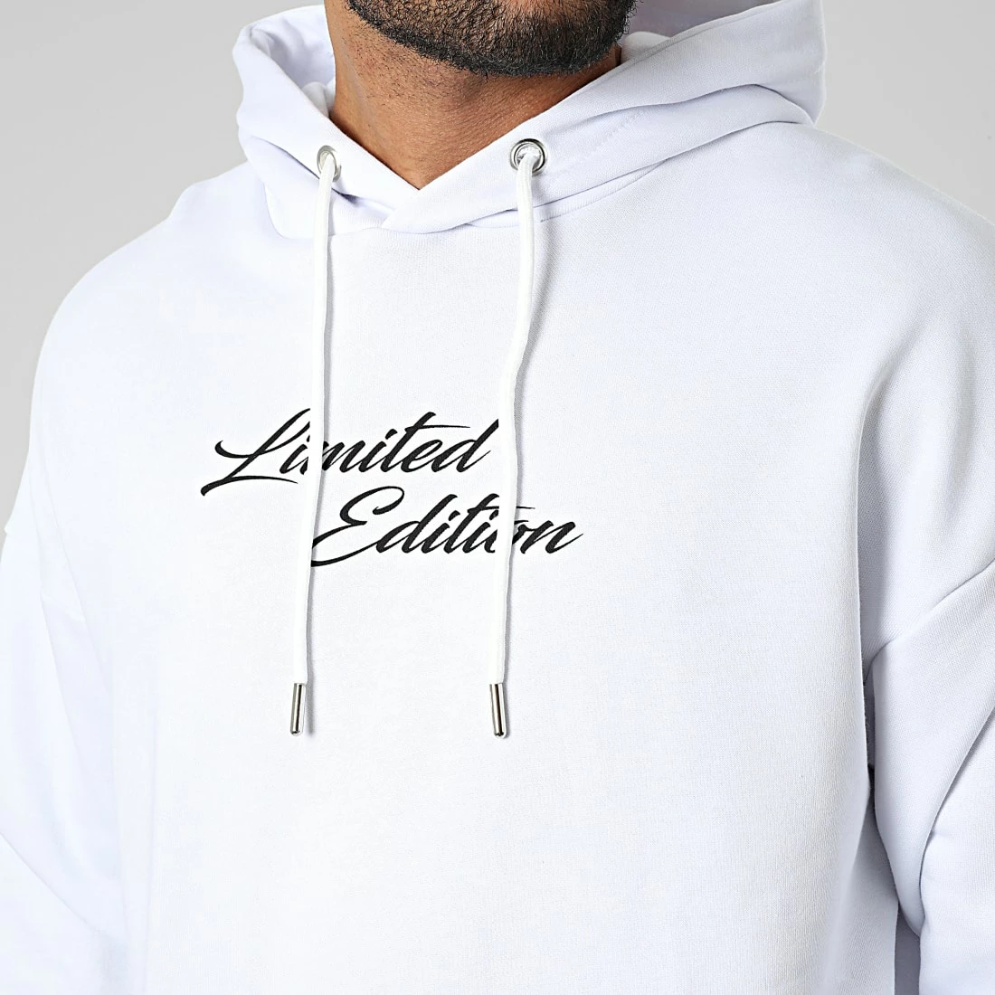 Remise ⭐ Sweat Capuche LL692 Blanc de Ikao ⭐ 4 Remise ⭐ Sweat Capuche LL692 Blanc de Ikao ⭐ – Image 2