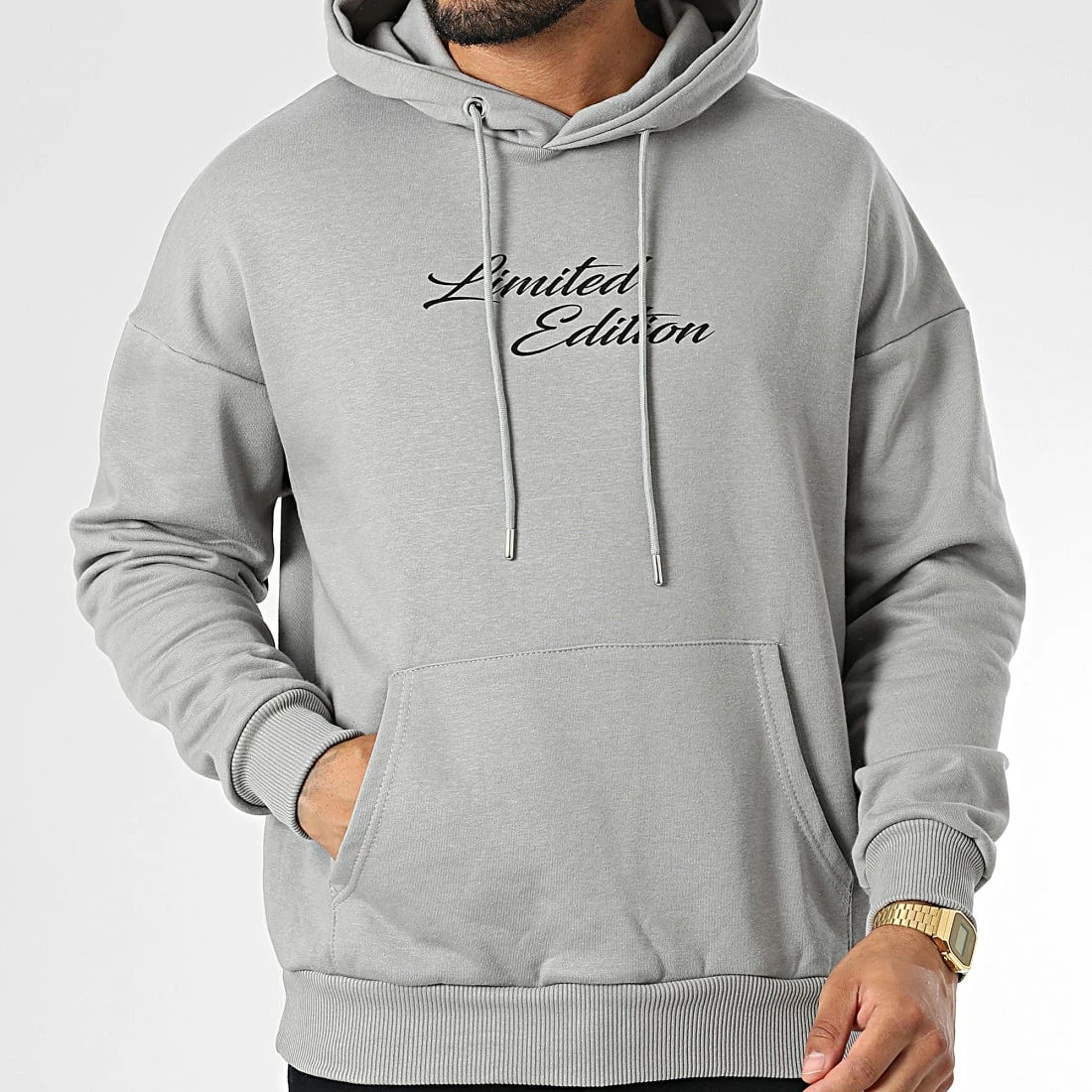 Budget 😍 Sweat Capuche LL692 Gris de Ikao 😉 5 Budget 😍 Sweat Capuche LL692 Gris de Ikao 😉 – Image 3