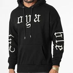 Bon marché 👏 Sweat Capuche LL695 Noir de Ikao 👏
