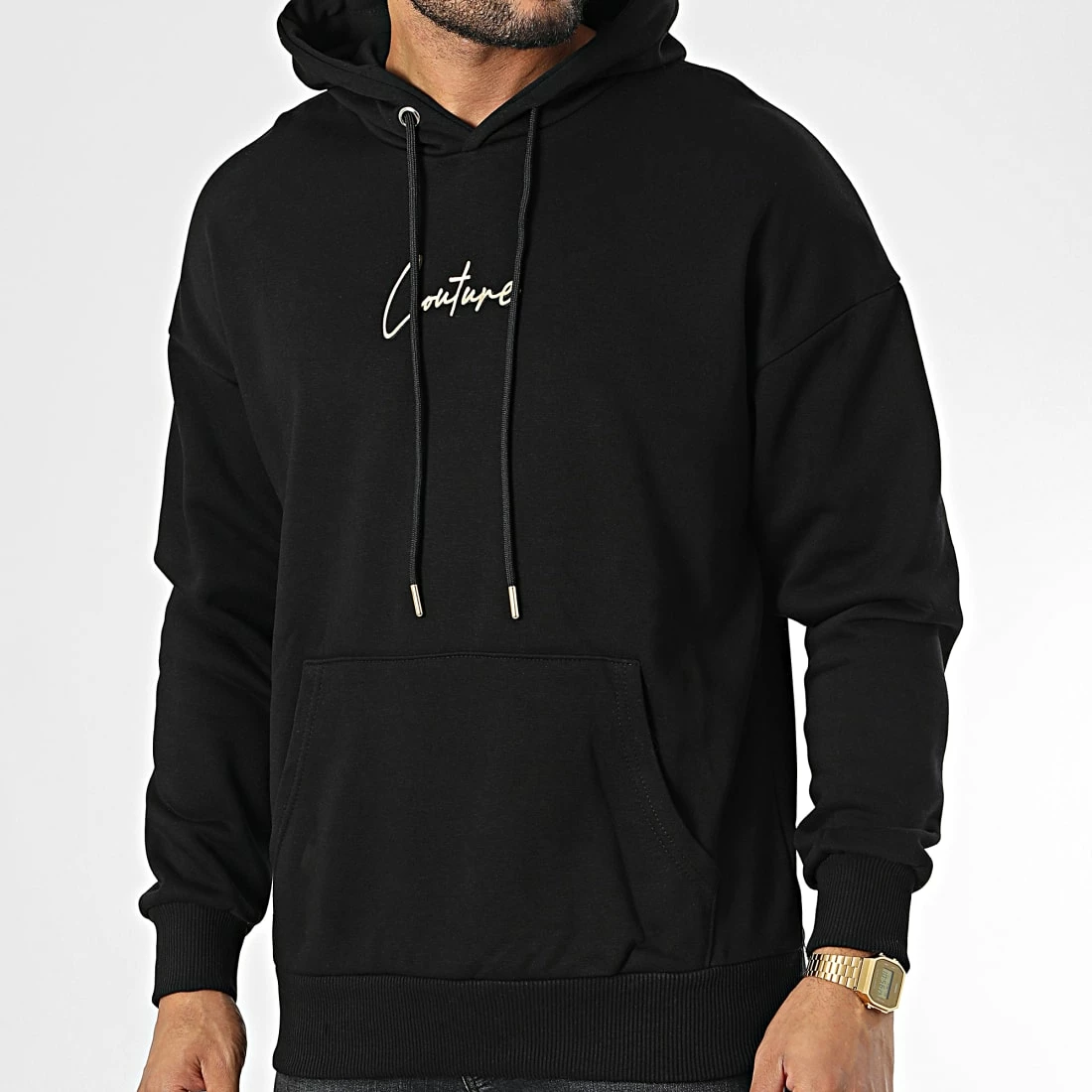 Vente flash 😉 Sweat Capuche LL685 Noir Doré de Ikao 🥰 2 Vente flash 😉 Sweat Capuche LL685 Noir Doré de Ikao 🥰