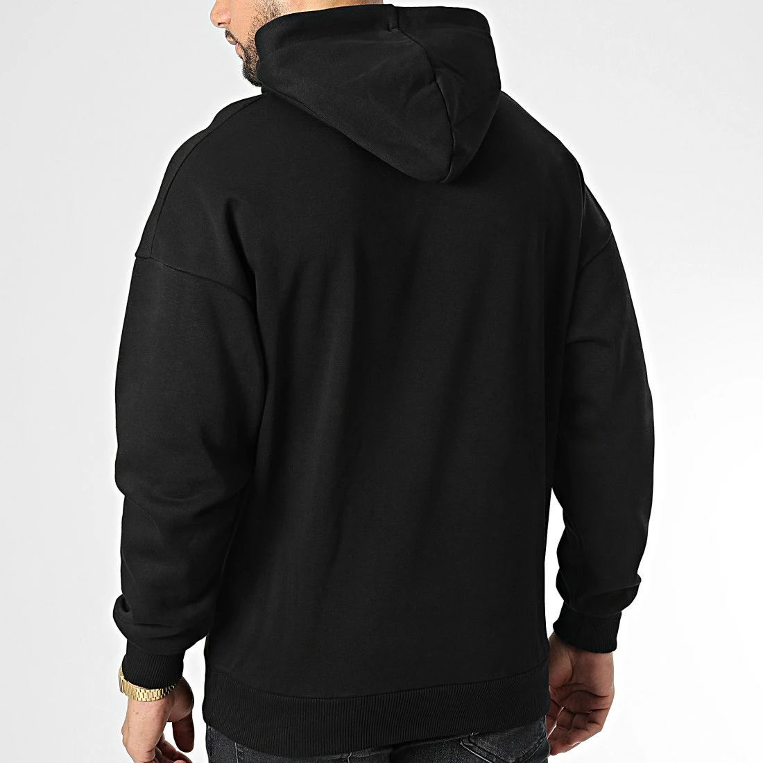 Vente flash 😉 Sweat Capuche LL685 Noir Doré de Ikao 🥰 5 Vente flash 😉 Sweat Capuche LL685 Noir Doré de Ikao 🥰 – Image 4