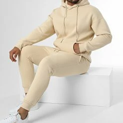 Ikao Soldes Boutique 17 Budget ✔️ Ensemble De Survetement LL551 Beige de Ikao ✔️