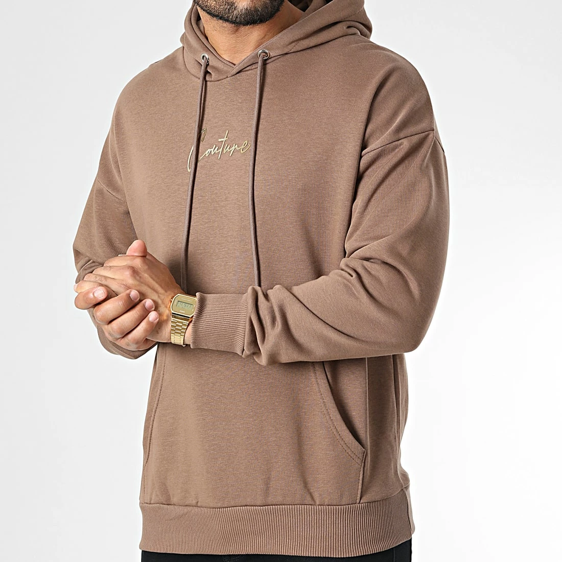 Meilleure affaire 🥰 Sweat Capuche LL685 Marron Doré de Ikao 😉 5 Meilleure affaire 🥰 Sweat Capuche LL685 Marron Doré de Ikao 😉 – Image 3