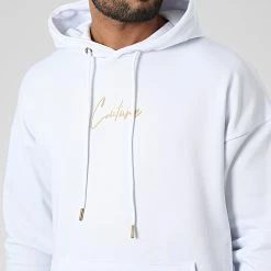 Sortie 🧨 Sweat Capuche LL685 Blanc Doré de Ikao 😉 -Ikao Soldes Boutique ikao 333302 LL685 WHITE 20220819T142809 02