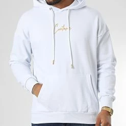 Sortie 🧨 Sweat Capuche LL685 Blanc Doré de Ikao 😉 -Ikao Soldes Boutique ikao 333302 LL685 WHITE 20220819T142810 03