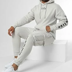 Promo ✔️ Ensemble De Survêtement LL506 Gris Clair de Ikao ⭐