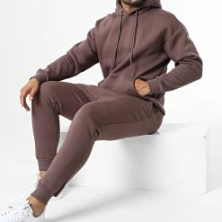 Coupon 🥰 Ensemble De Survetement LL551 Prune de Ikao 🔔