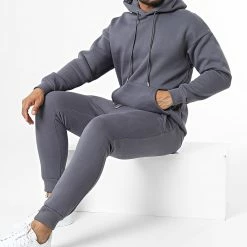 Meilleure vente ✔️ Ensemble De Survetement LL551 Gris Anthracite de Ikao 🎁