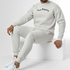 Tout neuf 🔥 Ensemble De Survetement LL680 Gris Clair de Ikao ✔️