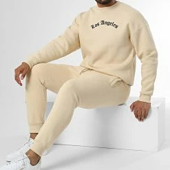 Ikao Soldes Boutique 13 Tout neuf 🧨 Ensemble De Survetement LL680 Beige de Ikao 😉