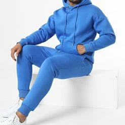 Grosses soldes 😍 Ensemble De Survetement LL551 Bleu Roi de Ikao ❤️