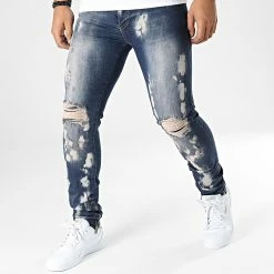 Remise 😀 Jean Skinny DH-3930 Bleu Denim de Ikao 🤩