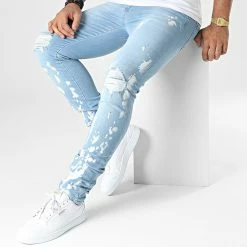 Acheter 🧨 Jean Skinny DH-3930 Bleu Wash de Ikao ✨ -Ikao Soldes Boutique ikao 333452 DH 3930 LL200047 LIGHT BLUE 20220822T161443 03