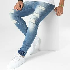 Grosses soldes ⭐ Jean Skinny DH-3954 Bleu Denim de Ikao 👏 -Ikao Soldes Boutique ikao 333460 DH 3954 LL200053 BLUE 20220822T161044 03