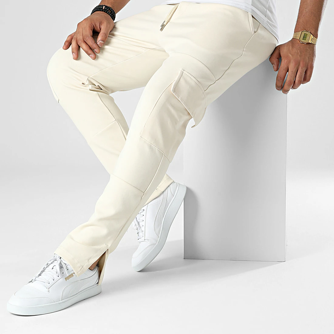 Vente flash 🔔 Pantalon Cargo LL719 Beige de Ikao 👏 5 Vente flash 🔔 Pantalon Cargo LL719 Beige de Ikao 👏 – Image 3