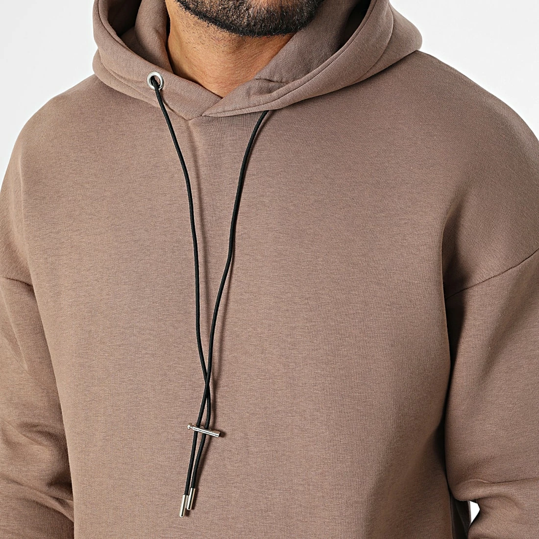 Nouveau 🔔 Sweat Capuche LL694 Marron de Ikao ⌛ 4 Nouveau 🔔 Sweat Capuche LL694 Marron de Ikao ⌛ – Image 2