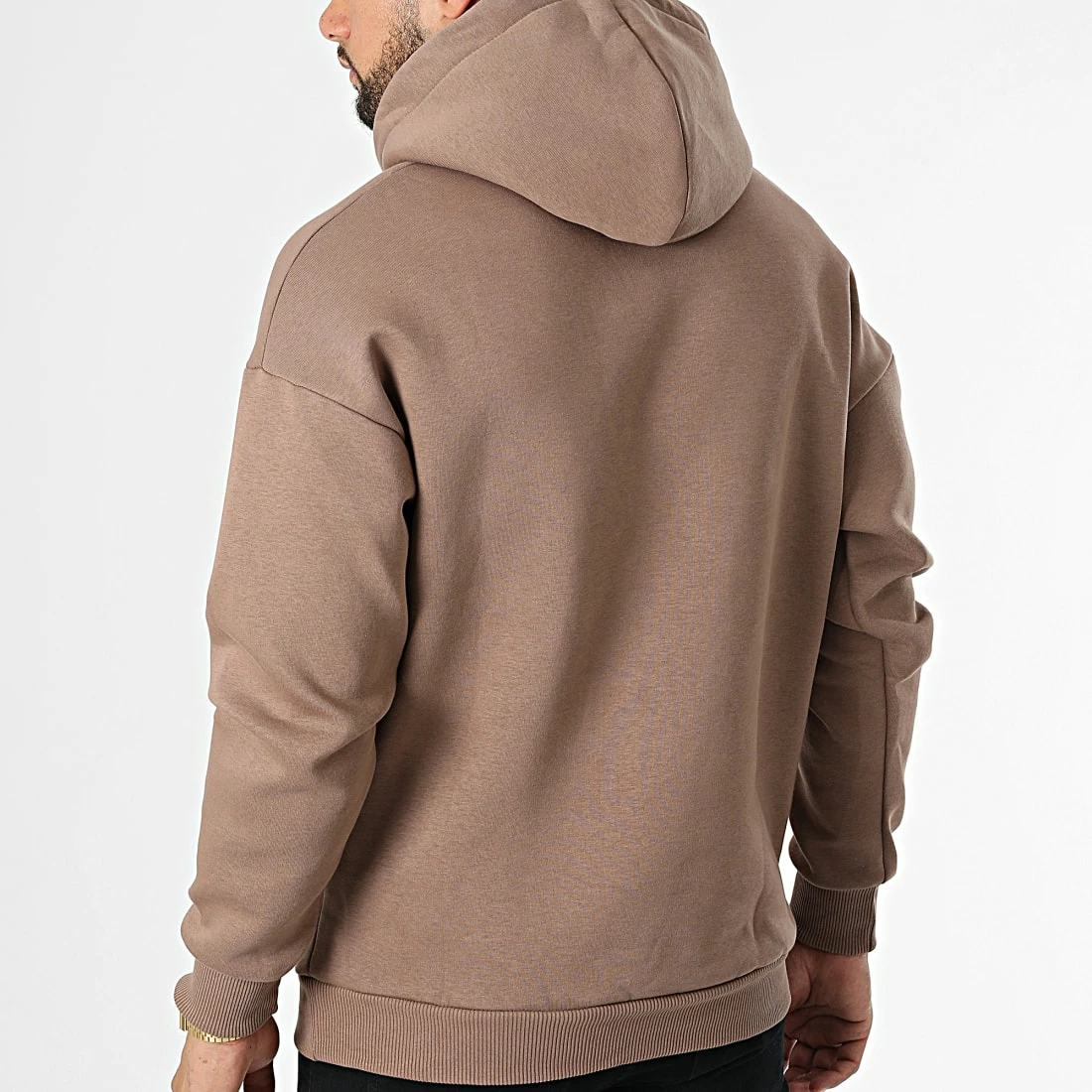 Nouveau 🔔 Sweat Capuche LL694 Marron de Ikao ⌛ 6 Nouveau 🔔 Sweat Capuche LL694 Marron de Ikao ⌛ – Image 4