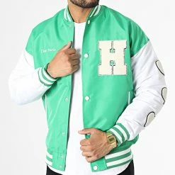 Ikao Soldes Boutique 39 Acheter 🌟 Veste Teddy LL2019-H Vert de Ikao 🥰