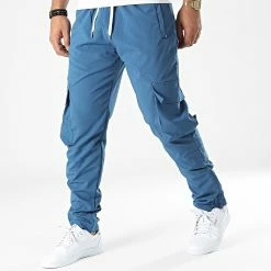 Ikao Soldes Boutique 21 Acheter ✔️ Pantalon Cargo LL664 Bleu Petrole de Ikao ✨