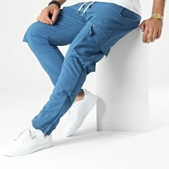 Acheter ✔️ Pantalon Cargo LL664 Bleu Petrole de Ikao ✨ -Ikao Soldes Boutique ikao 334183 LL664 INDIGO 20220829T155140 03