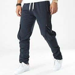 Offres 🤩 Pantalon Cargo LL664 Bleu Marine de Ikao 🎉