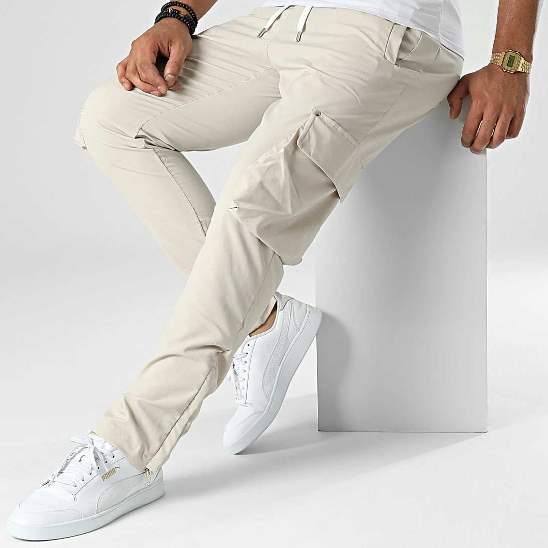 Meilleure vente ⌛ Pantalon Cargo LL664 Beige de Ikao 🔔 5 Meilleure vente ⌛ Pantalon Cargo LL664 Beige de Ikao 🔔 – Image 3