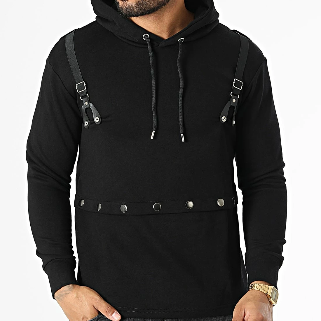 Meilleur prix 🌟 Sweat Capuche F693 Noir de Ikao 😀 5 Meilleur prix 🌟 Sweat Capuche F693 Noir de Ikao 😀 – Image 3