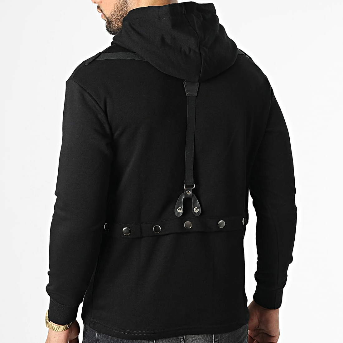 Meilleur prix 🌟 Sweat Capuche F693 Noir de Ikao 😀 6 Meilleur prix 🌟 Sweat Capuche F693 Noir de Ikao 😀 – Image 4