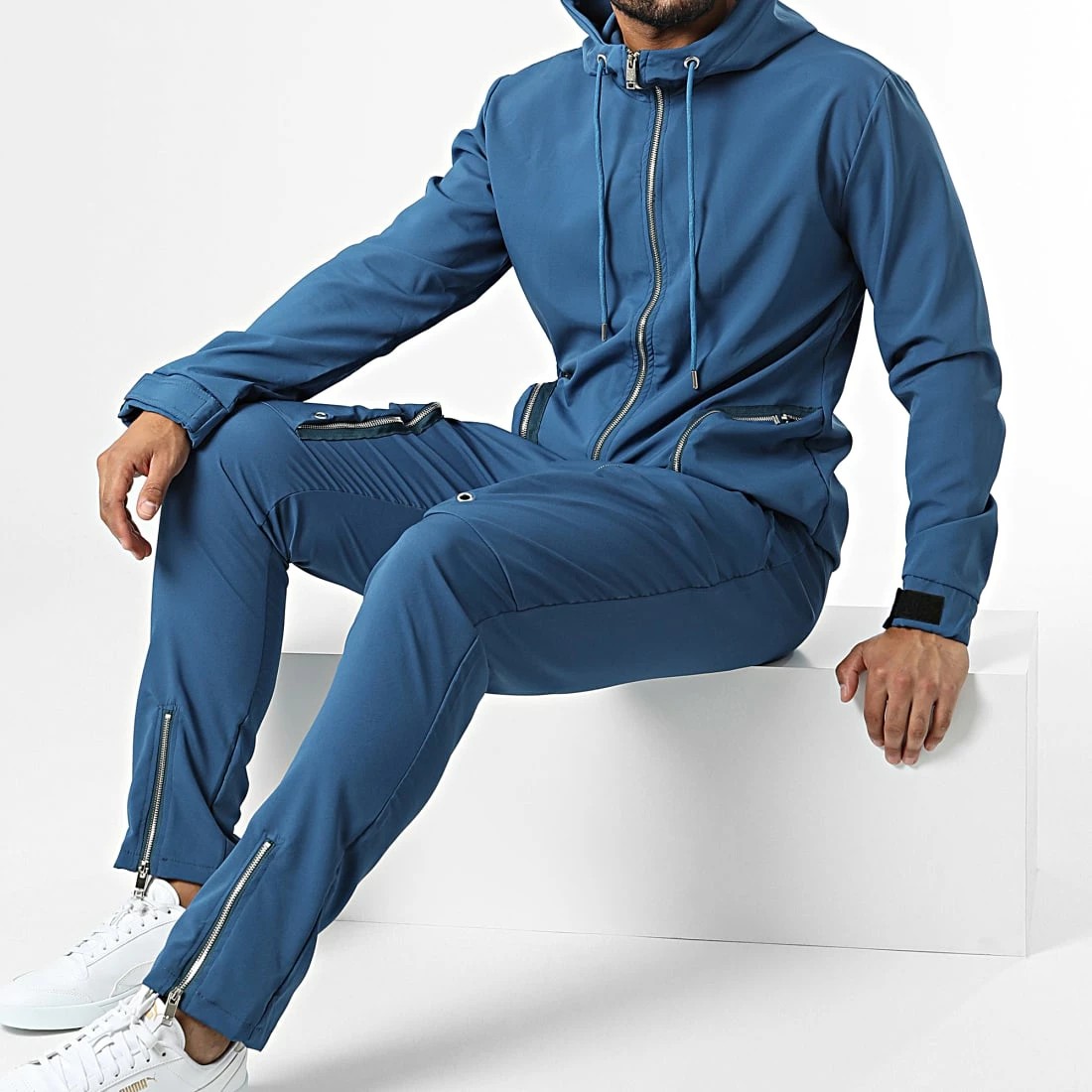 Coupon ✔️ Ensemble Veste Zippée Et Pantalon Cargo LL602 Bleu de Ikao 🧨 3 Coupon ✔️ Ensemble Veste Zippée Et Pantalon Cargo LL602 Bleu de Ikao 🧨