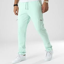 Coupon 🛒 Pantalon Cargo LL720 Vert Menthe de Ikao 🧨