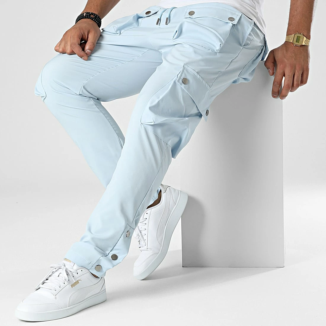 Promo ✨ Pantalon Cargo LL713 Bleu Clair de Ikao 🎁 5 Promo ✨ Pantalon Cargo LL713 Bleu Clair de Ikao 🎁 – Image 3