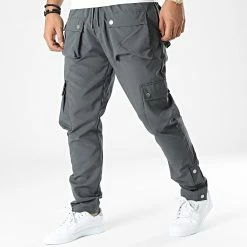 Ikao Soldes Boutique 27 Acheter ❤️ Pantalon Cargo LL713 Gris Anthracite de Ikao 🧨