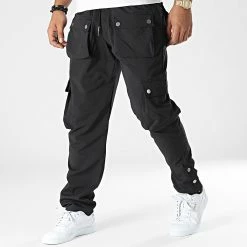Budget 💯 Pantalon Cargo LL713 Noir de Ikao 🔔