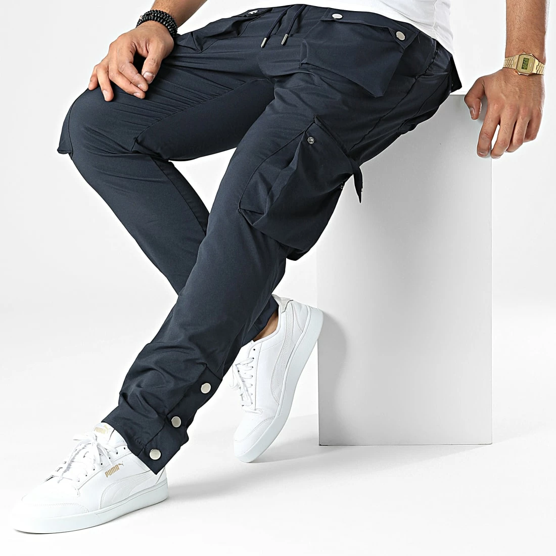 Meilleure vente 🎉 Pantalon Cargo LL713 Bleu Marine de Ikao 🔥 5 Meilleure vente 🎉 Pantalon Cargo LL713 Bleu Marine de Ikao 🔥 – Image 3