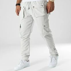 Top 10 🥰 Pantalon Cargo LL713 Gris Clair de Ikao 😍
