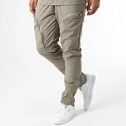 Meilleur prix 🧨 Ensemble Veste Zippée Capuche Et Pantalon Jogging LL602 Vert Kaki de Ikao 🎉 -Ikao Soldes Boutique ikao 334245 LL602 KHAKI 20220825T155355 04