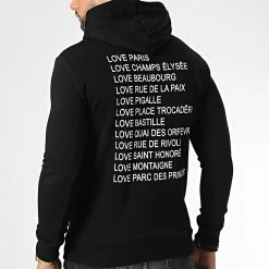 Sortie 💯 Sweat Capuche LL144 Noir de Ikao ✨