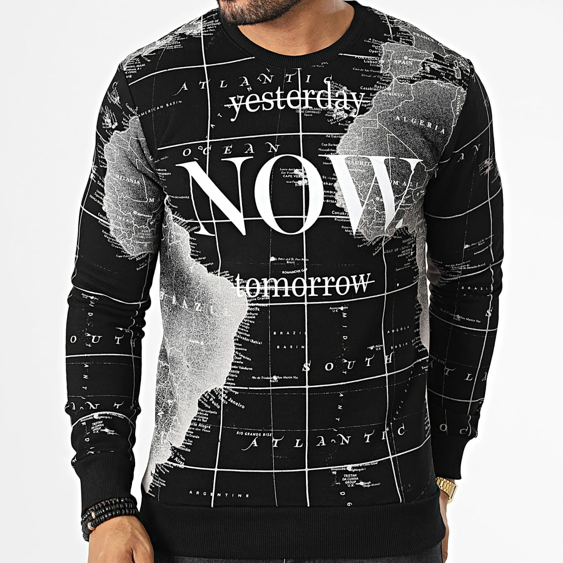 Budget ✔️ Sweat Crewneck LL192 Noir Blanc de Ikao 🔔 5 Budget ✔️ Sweat Crewneck LL192 Noir Blanc de Ikao 🔔 – Image 3