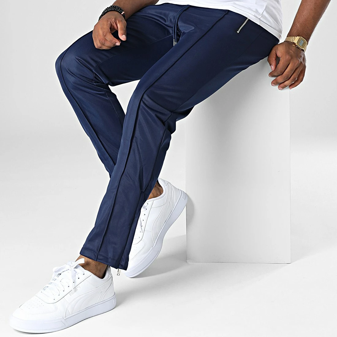 Vente flash 🔥 Pantalon Jogging LL718 Bleu Marine de Ikao 😀 5 Vente flash 🔥 Pantalon Jogging LL718 Bleu Marine de Ikao 😀 – Image 3