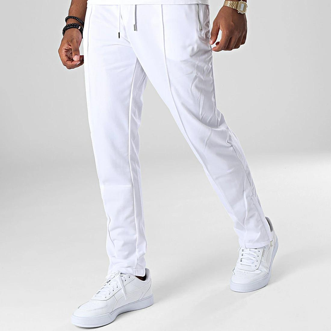 Sortie ✔️ Pantalon Jogging LL718 Blanc de Ikao 🔥 3 Sortie ✔️ Pantalon Jogging LL718 Blanc de Ikao 🔥