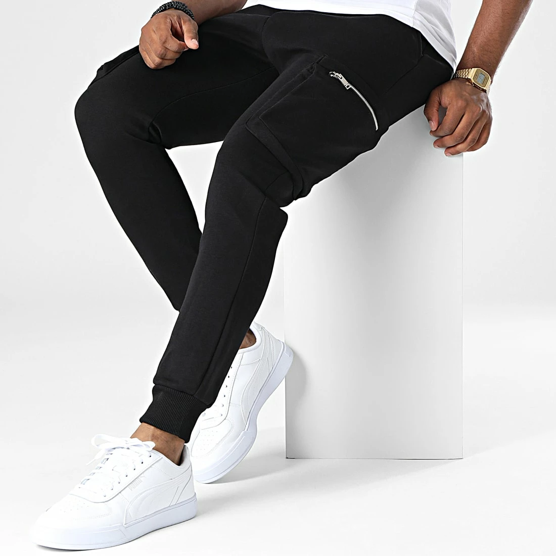 Nouveau 😀 Pantalon Jogging LL706 Noir de Ikao 🛒 4 Nouveau 😀 Pantalon Jogging LL706 Noir de Ikao 🛒 – Image 3