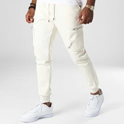 Remise 🥰 Pantalon Jogging LL706 Beige de Ikao ✔️