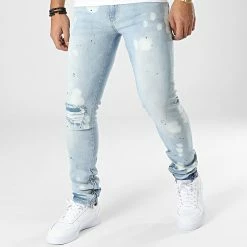 Tout neuf 🌟 Jean Skinny LL2000050 Bleu Wash de Ikao 🥰