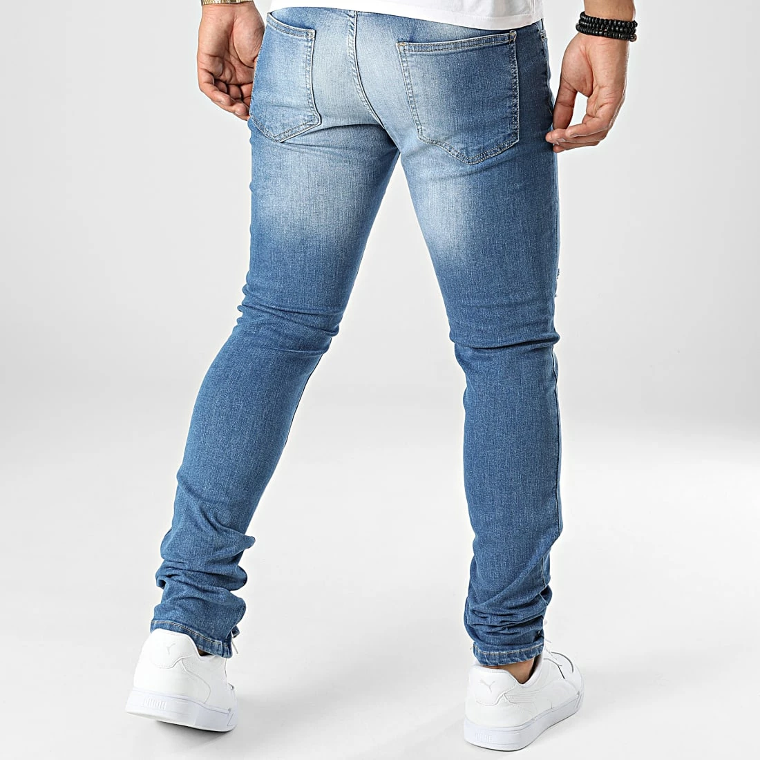 De gros 😍 Jean Skinny LL2000056 Bleu Wash de Ikao 🎁 6 De gros 😍 Jean Skinny LL2000056 Bleu Wash de Ikao 🎁 – Image 4