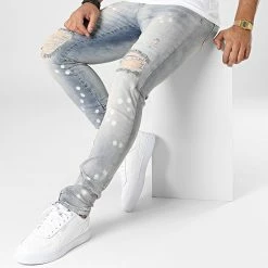 Vente flash ✔️ Jean Skinny LL2000051 Bleu Wash de Ikao ❤️ -Ikao Soldes Boutique ikao 336409 LL2000051 TINT BLUE 20220912T161047 03