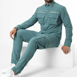 Remise 😉 Ensemble Cargo LL682 Vert de Ikao 😍