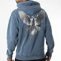 Offres 🔔 Sweat Capuche LL687 Bleu de Ikao 🛒