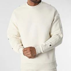 Meilleure affaire 🥰 Ensemble Sweat Crewneck Et Pantalon Jogging LL716 Beige de Ikao ⌛ -Ikao Soldes Boutique ikao 339451 LL716 BEIGE 20221007T154430 03